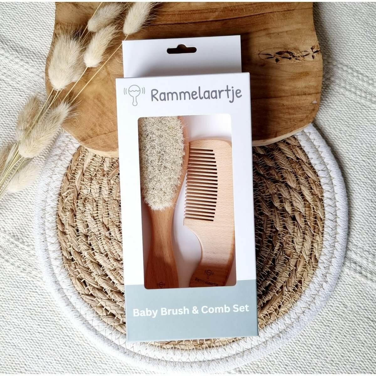 Houten Baby Borstel & Kam Set Zachte Verzorging voor Baby’s