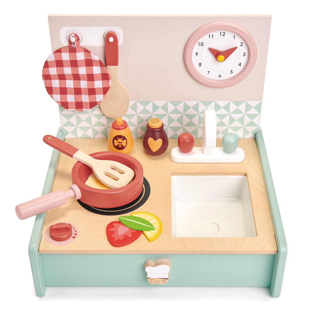 Houten Draagbare Keukenset met Accessoires - Tender Leaf