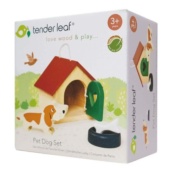 Houten Huisdierenset Hond speelgoed