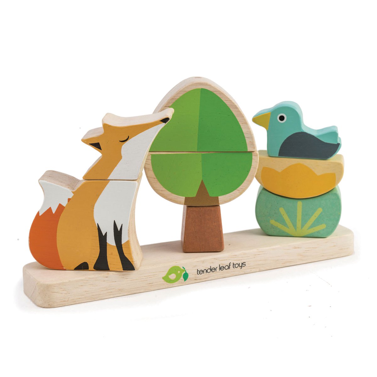 Houten Magnetische Stapelaar Vos - Tender Leaf kopen bij Kiddo Toys nl