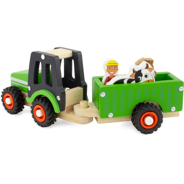 Houten Tracteur met Aanhanger