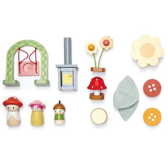 Rosewood Cottage – Draagbaar Houten Poppenhuis