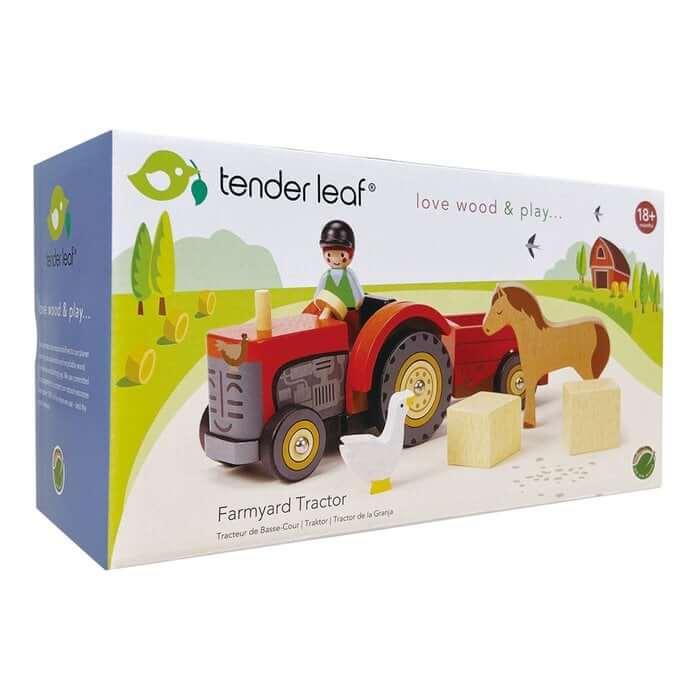 Houten Tractor met Accessoires - Tender Leaf