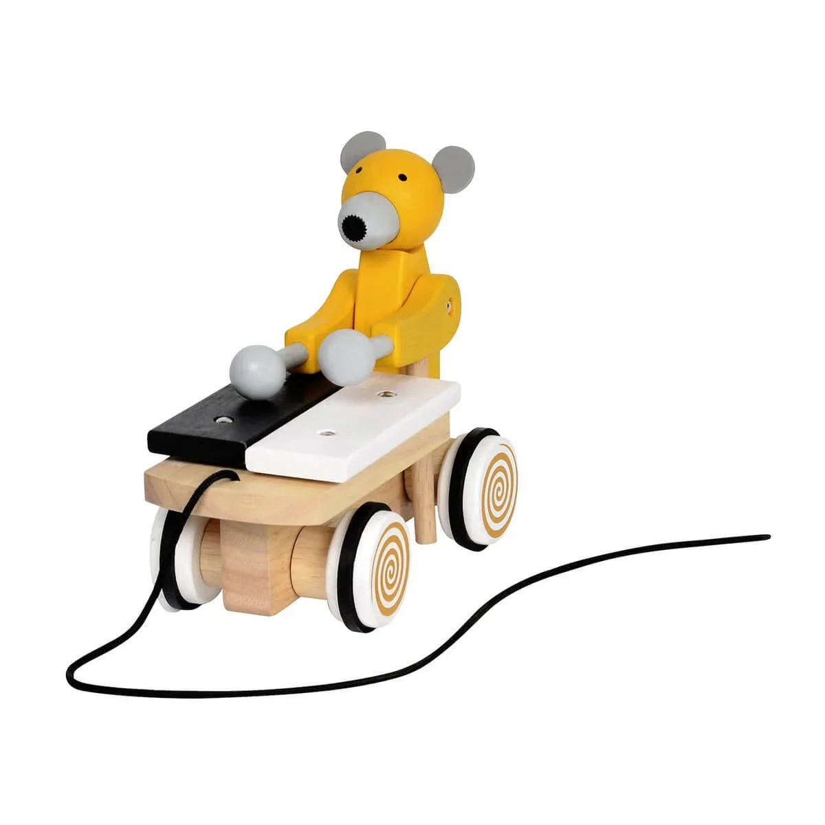 Trekbeer met Xylofoon – Houten Muzikaal TrekSpeelgoed 18m+