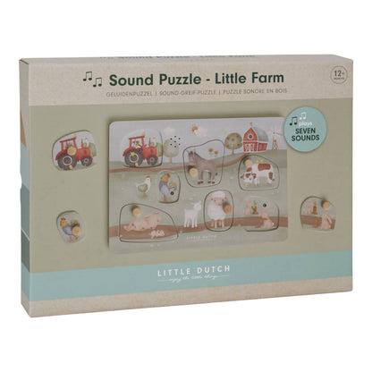 Little Farm Houten Geluiden Puzzel 7 Stukjes