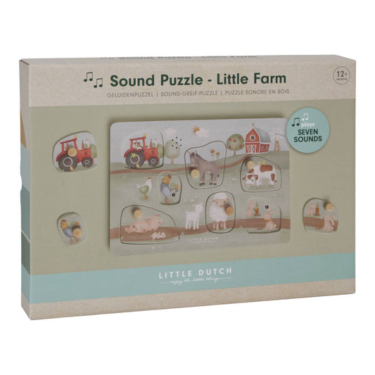 Little Farm Houten Geluiden Puzzel 7 Stukjes