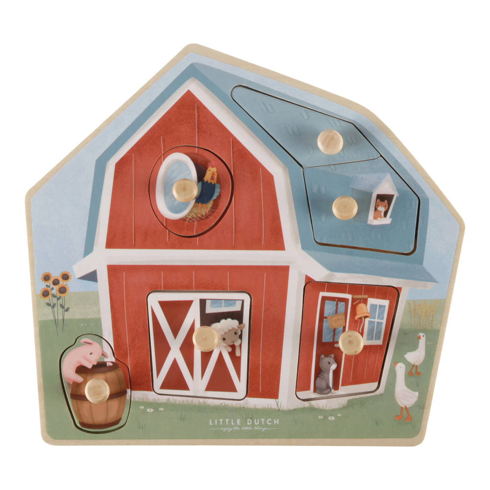 Farm Houten Puzzel 6 Stukjes