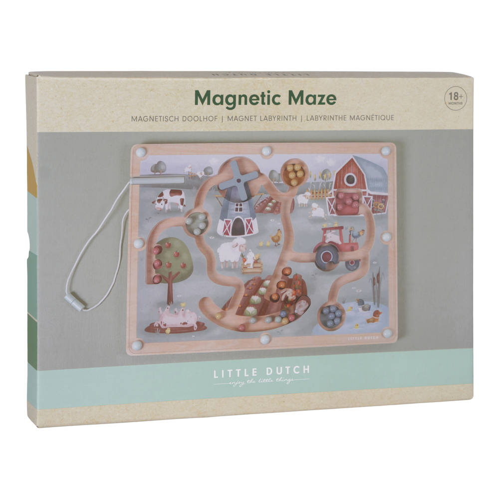 Little Dutch Farm Houten Magnetisch Doolhof