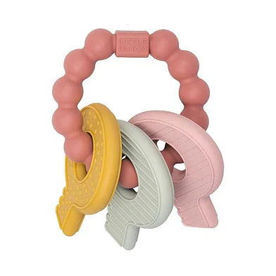 Little Dutch Bijtring Silicone Sleutelbos Roze