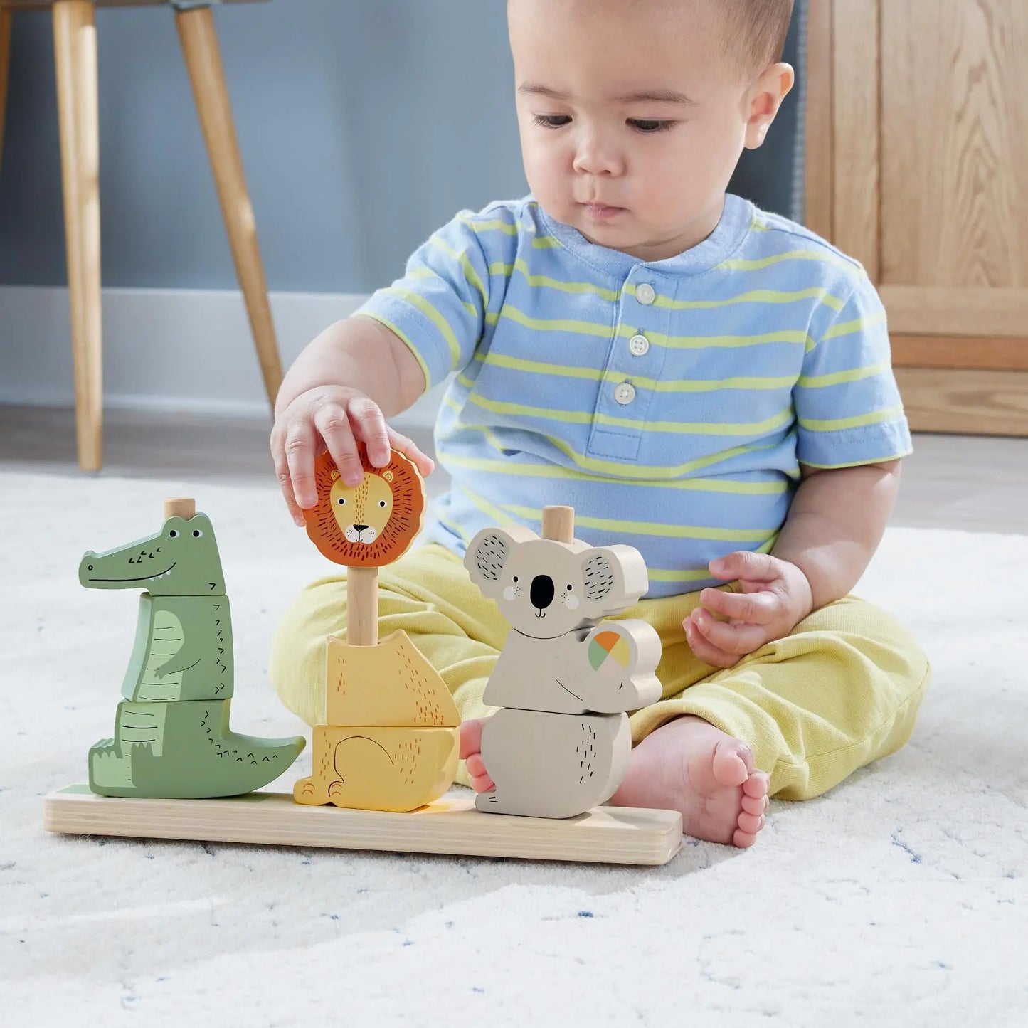 Fisher Price Houten Stapel Dieren v