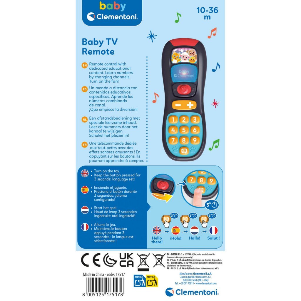Clementoni Baby Afstandsbediening + Licht En Geluid