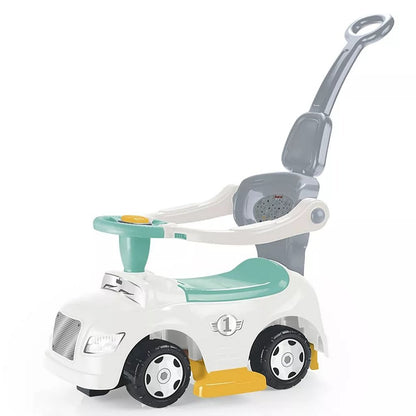 Dolu 3In1 Loopauto Met Handgreep + Toeter Wit/Blauw/Grijs/Geel