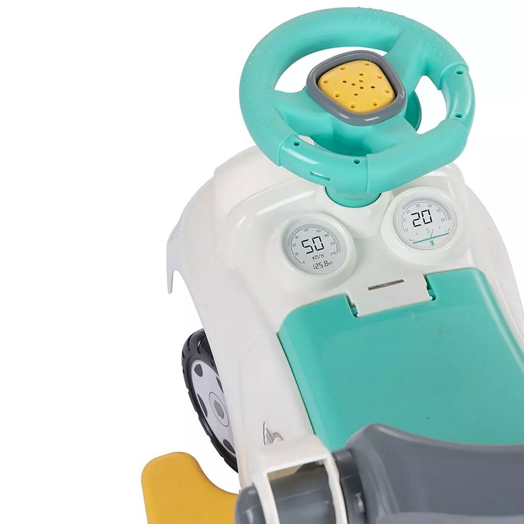Dolu 3In1 Loopauto Met Handgreep + Toeter Wit/Blauw/Grijs/Geel