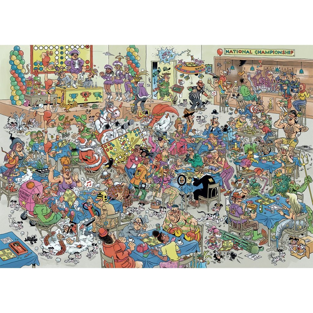 Jumbo Puzzel Jan Van Haasteren Nk Mens Erger Je Niet 1000 Stukjes + Poster