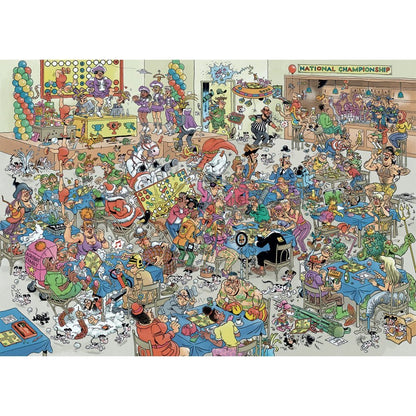 Jumbo Puzzel Jan Van Haasteren Nk Mens Erger Je Niet 1000 Stukjes + Poster