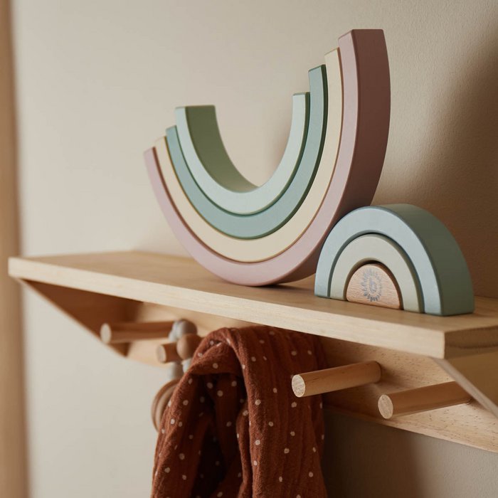 Bieco Houten Regenboog  Rainbow Rose  Stapel- en Motoriekspel