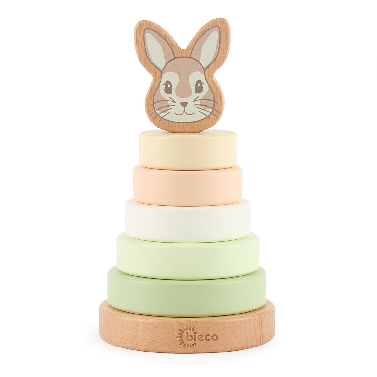 Bieco Houten Stapeltoren – Hase Fine | Educatief Stapelspeelgoed bij kiddotoys.nl