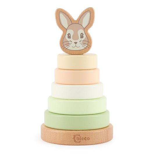 Bieco Houten Stapeltoren – Hase Fine | Educatief Stapelspeelgoed bij kiddotoys.nl