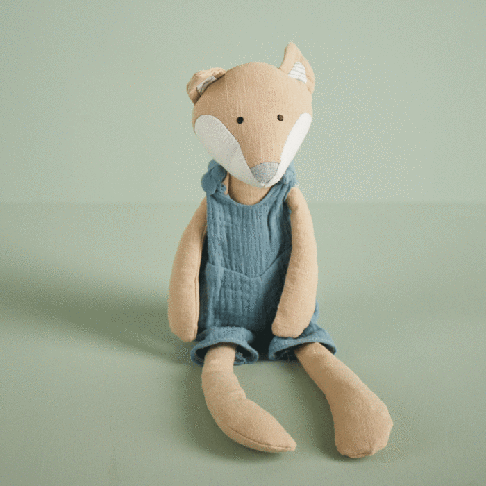 Bieco Knuffel Vos – 40 cm Zachte Knuffelvriend van Linnen & Katoen