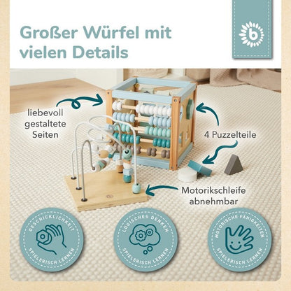 Bieco Motoriek Kubus Scandi Chic – Houten Activity Center 