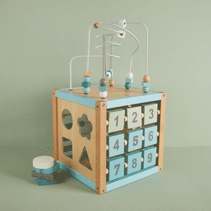 Bieco Motoriek Kubus Scandi Chic – Houten Activity Center Baby 