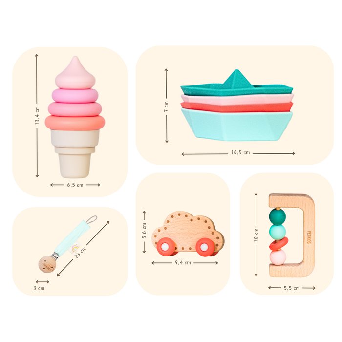 Cadeauset 3–36 mnd – Houten & Siliconen Speelgoed voor Baby’s en Peuters