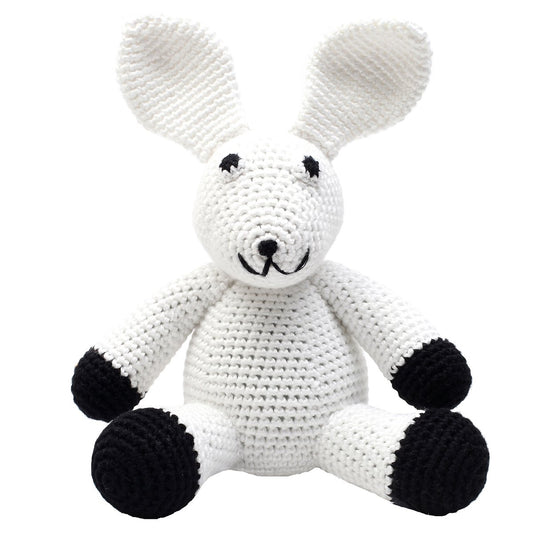 Gehaakte Knuffelkonijn Wit – Handgemaakt Bamboe Knuffeldier Kiddo Toys.nl