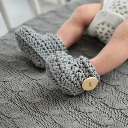 Handgebreide Babyslofjes  (3–9 maanden) - Maylily