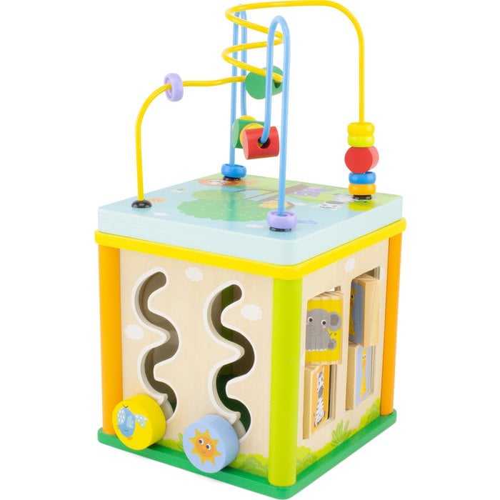 Houten 5-in-1 Multi-activiteitenkubus – Educatief Speelgoed bij kiddotoys.nl