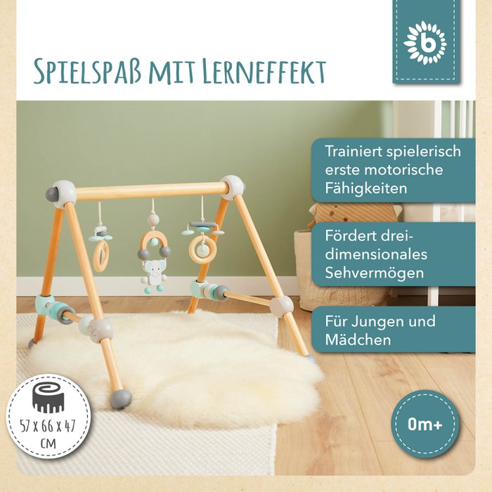 Houten Babygym – Olifant | Activiteitenspeelgoed 