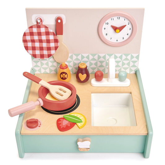 Houten Draagbare Keukenset met Accessoires - Tender Leaf