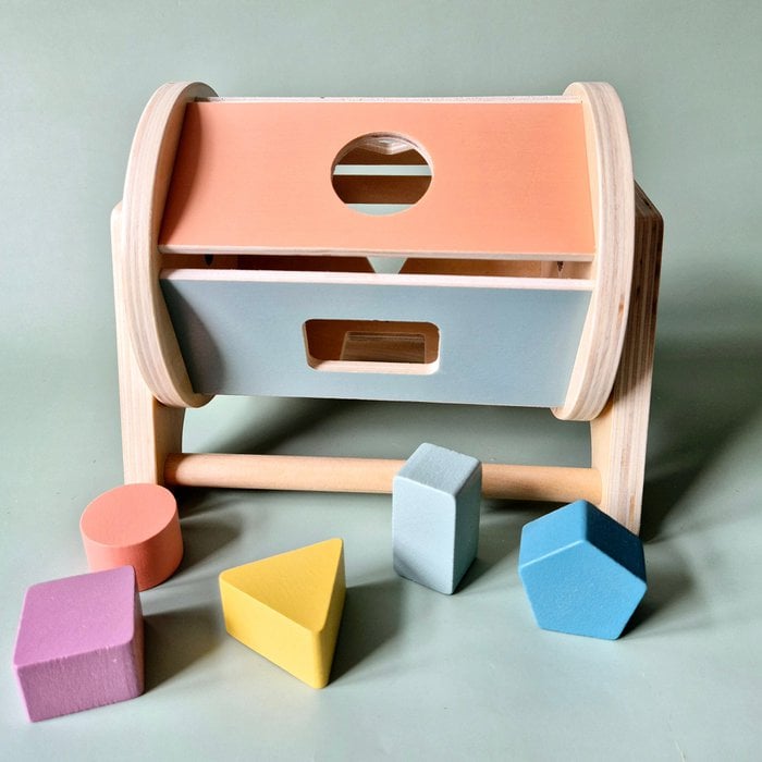 Houten Draaibare Montessori Vormenstoof – Stimuleert Motorische Ontwikkeling kiddotoys.nl