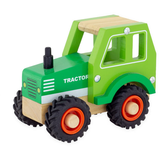 Houten Groene Tractor – Speelgoedvoertuig van Ulysse (12,8 cm) bij Kiddo Toys nl