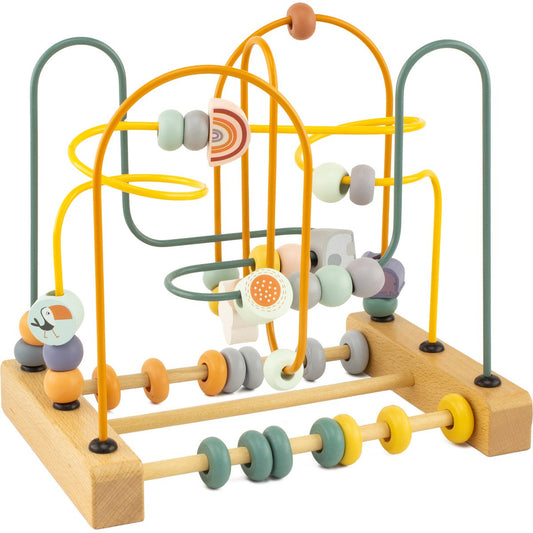 Houten Perles Circuit – Bead Maze / Loop Circuit Ulysse 23×15×20 cm bij Kiddo Toys nl