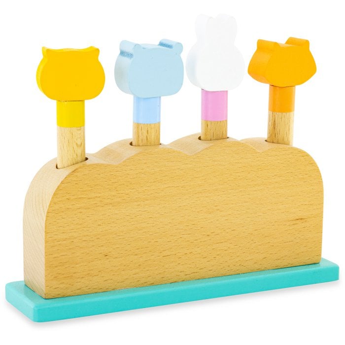 Houten Pop-up Speelgoed – Springende 