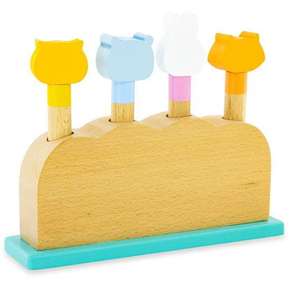 Houten Pop-up Speelgoed – Springende 