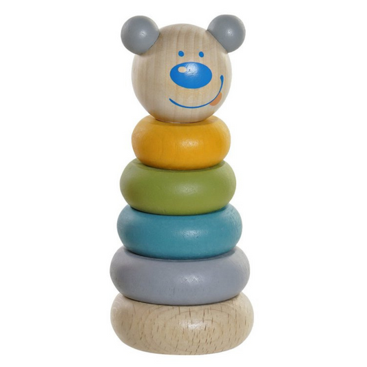 Houten Tuimelstapelaar – Beer | Educatief Baby Speelgoed bij Kiddo Toys nl