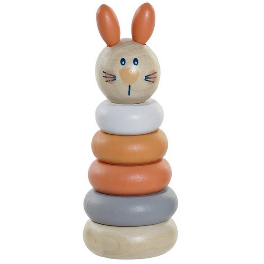 Houten Tuimelstapelaar –Konijn | Educatief Baby Speelgoed bij Kiddo Toys nl