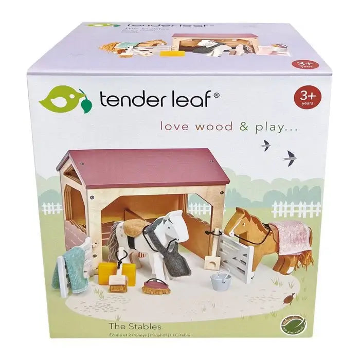 Tender Leaf Huisdierenset Stal met Pony’s – Perfect kraamcadeau