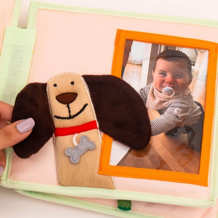 Mijn Eerste Fotoalbum – Stoffen Milestone Boek voor Baby’s
