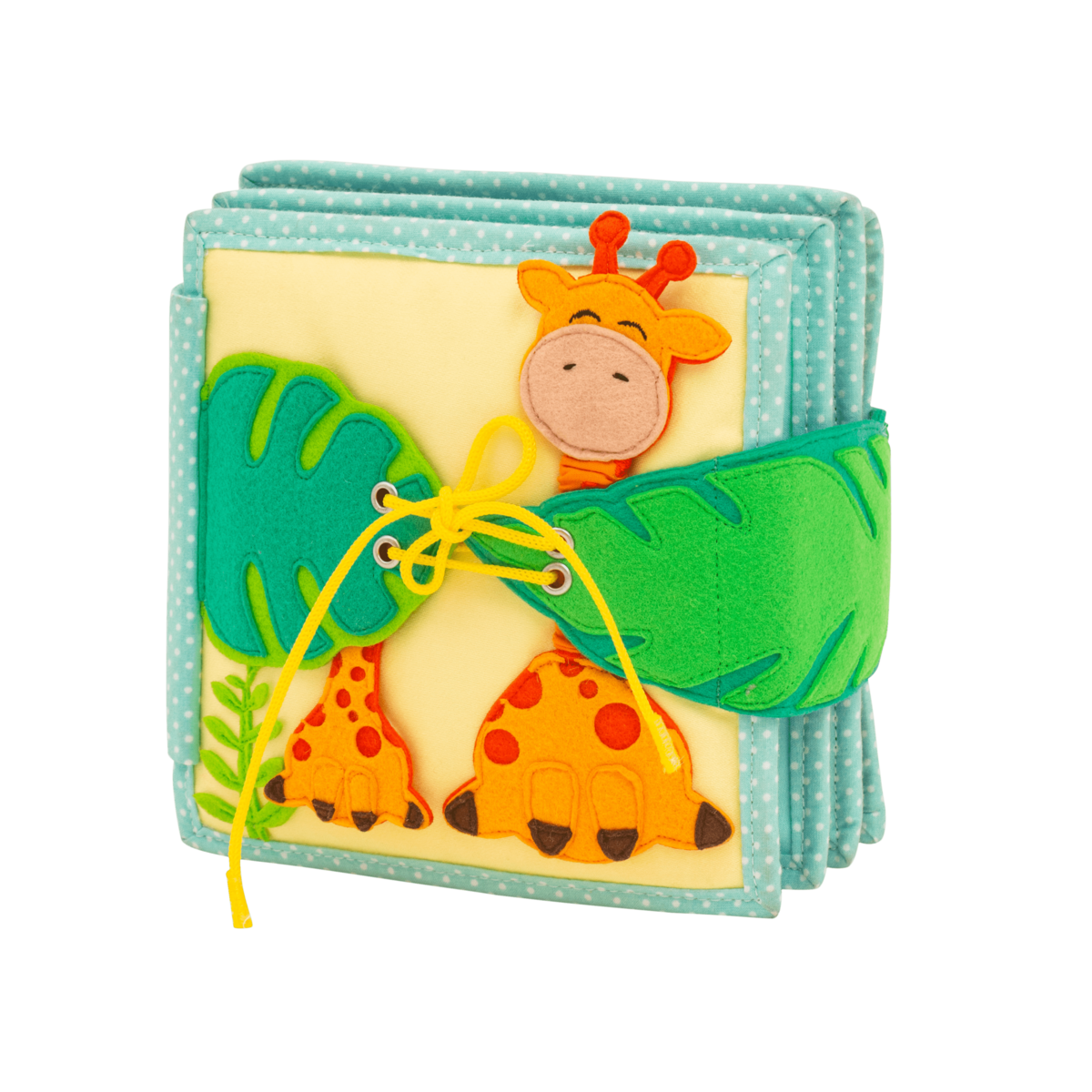 Mini Quiet Book Jolly Jungle – Educatief Stoffen Speelboek bij kiddotoys.nl