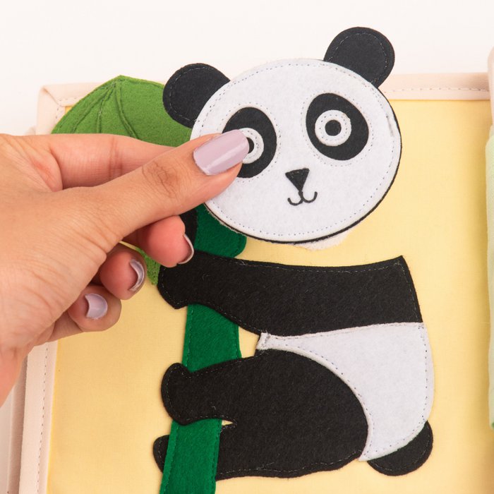 Mini Quiet Book Tierenvriendjes – Handgemaakt 