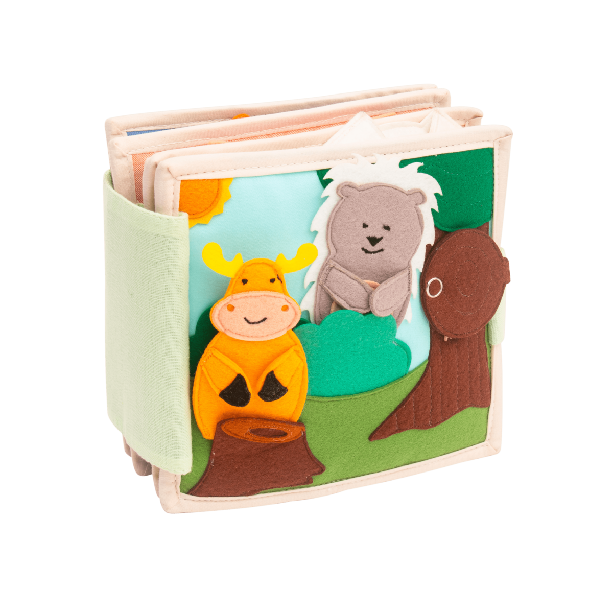 Mini Quiet Book Tierenvriendjes – Handgemaakt Bij kiddo toys nl
