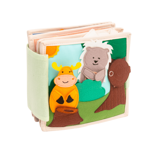 Mini Quiet Book Tierenvriendjes – Handgemaakt Bij kiddo toys nl