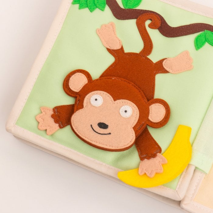 Mini Quiet Book Handgemaakt Stoffen Activiteitenboek (12m+)
