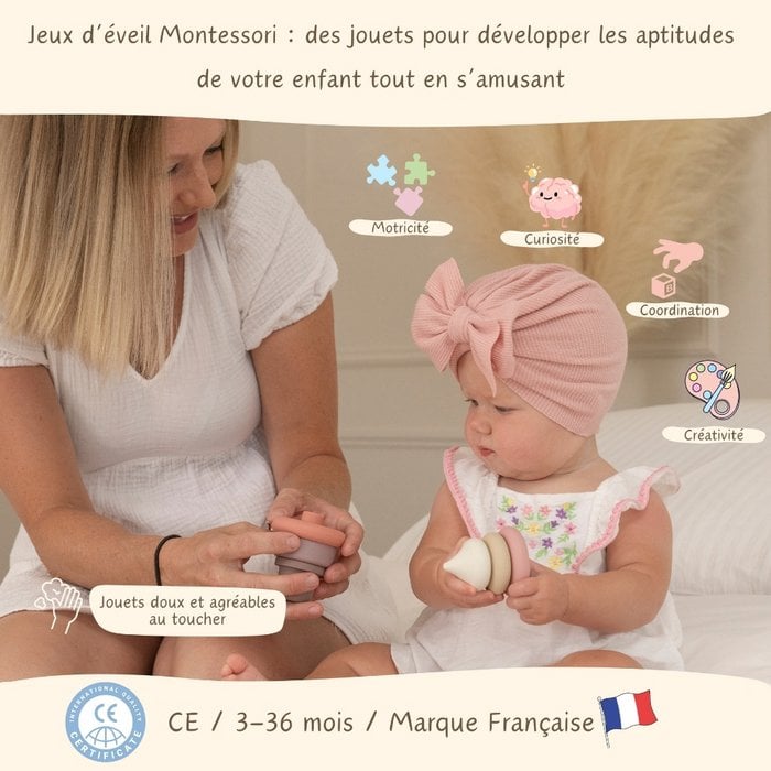 Montessori Cadeauset – Houten & Siliconen Speelgoed Ontwikkeling & Motoriek
