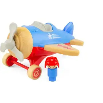 Routoudou Houten Vliegtuig – Educatief Speelgoed met Geluid & Licht 