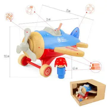 Routoudou Houten Vliegtuig kiddo toys