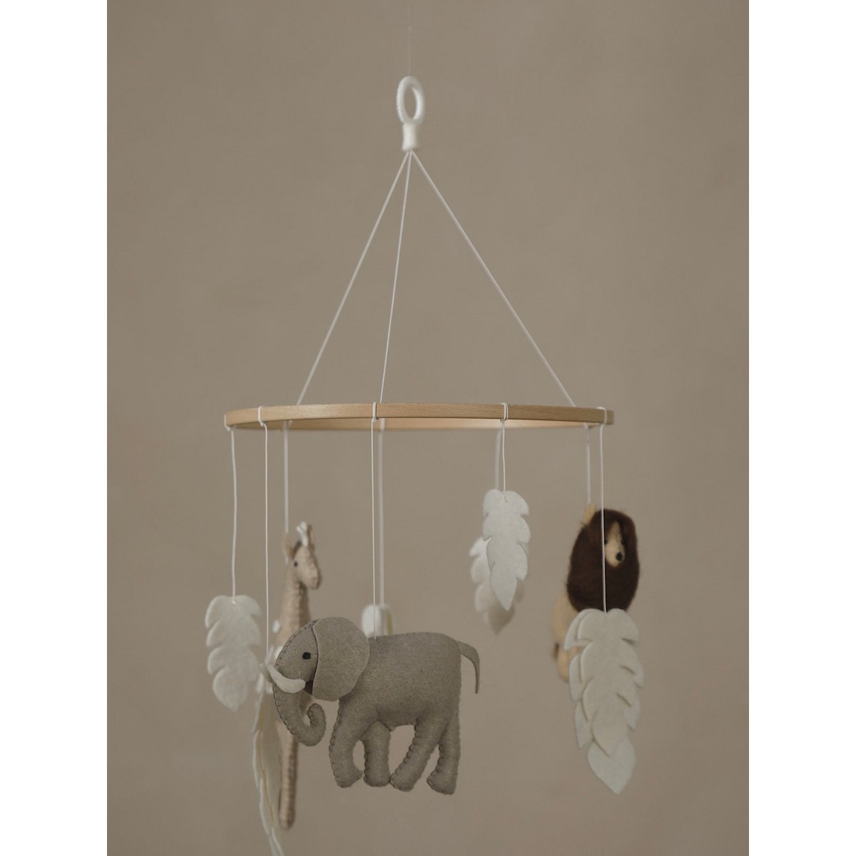 Baby Mobiel Safari – Handgemaakt met Leeuw, Olifant & Giraf