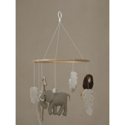 Baby Mobiel Safari – Handgemaakt met Leeuw, Olifant & Giraf